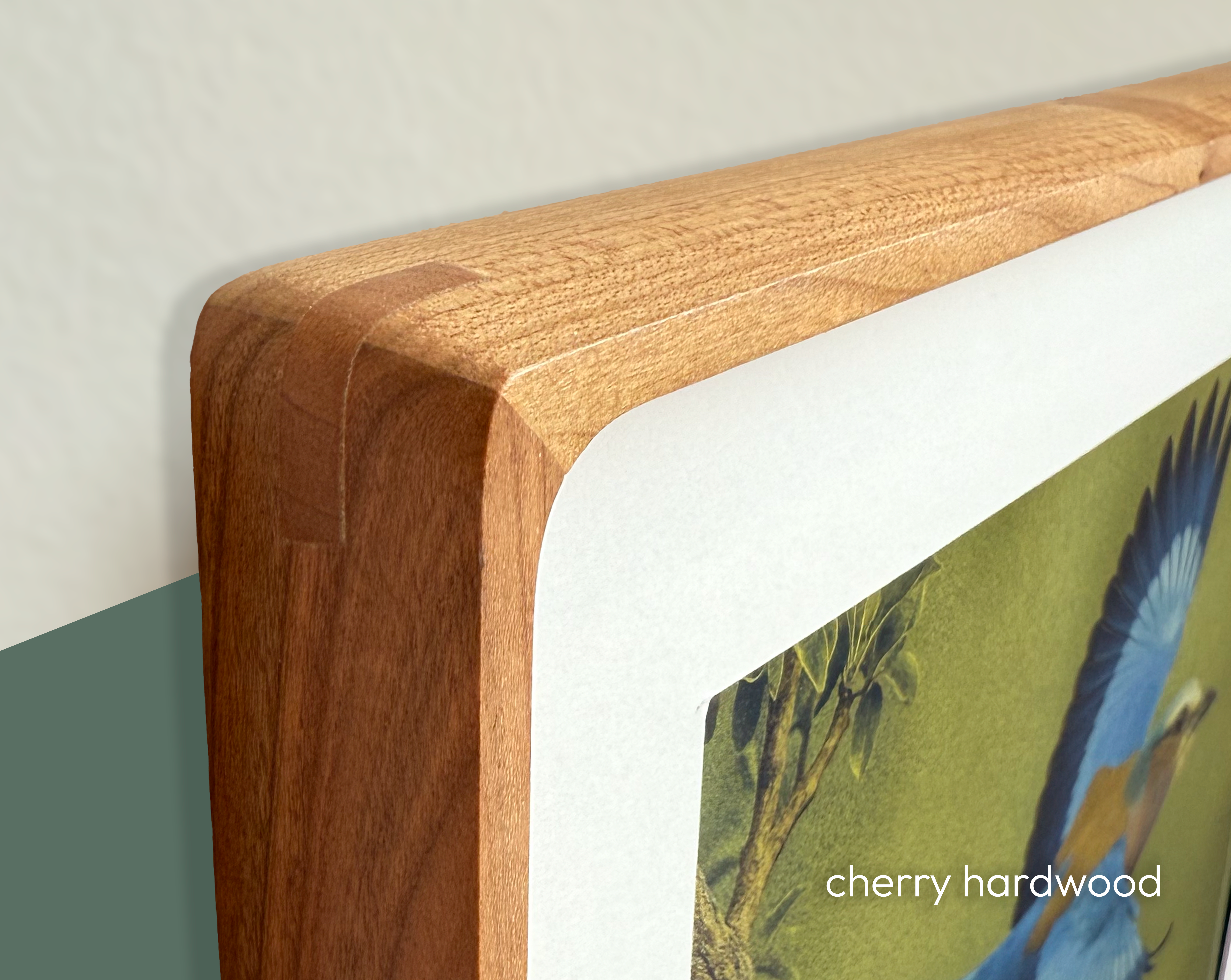 Cherry hardwood frame finish
